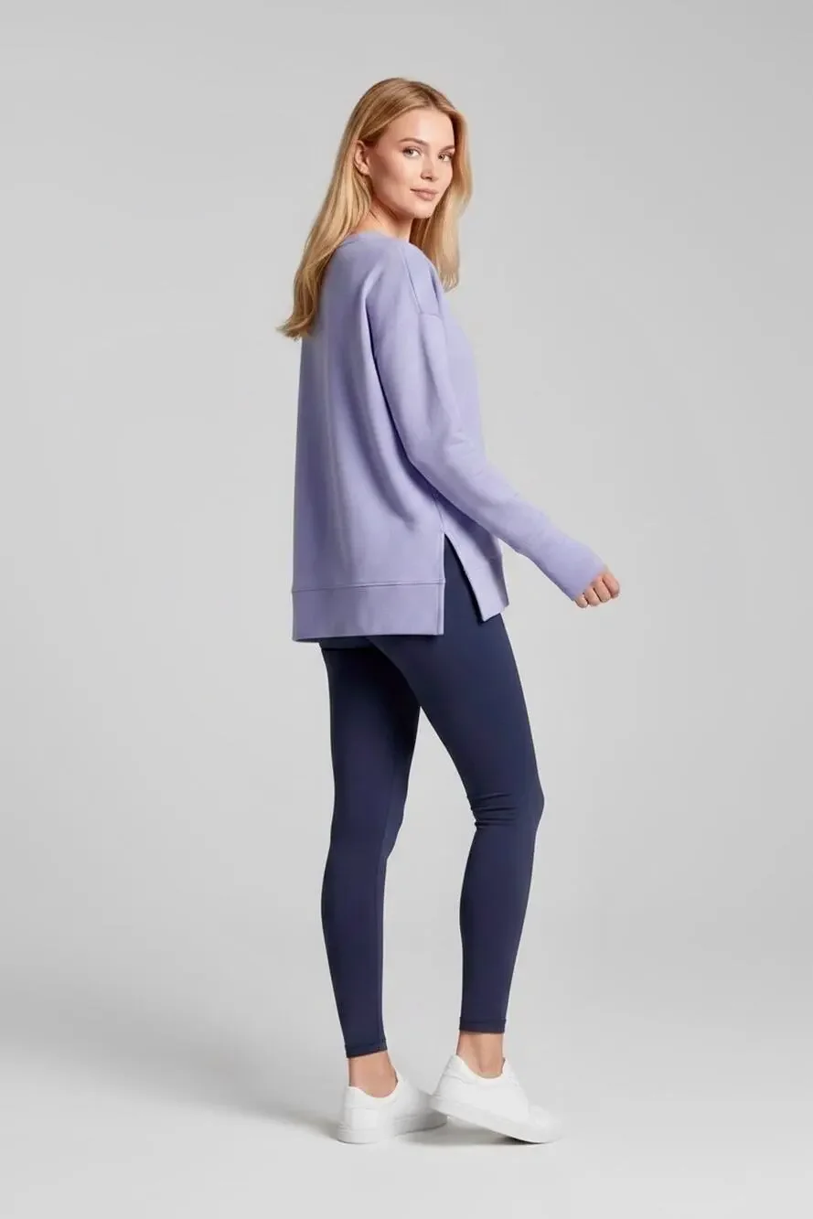 Athleta Women's Soft Coaster Luxe Sweatshirt Serendipity Blue Size M NWT